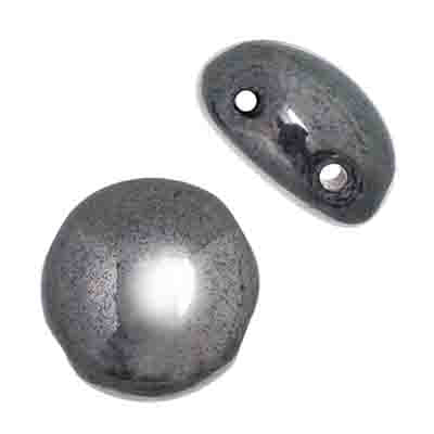 Czech Candy Beads 12mm 2 Holes Opaque