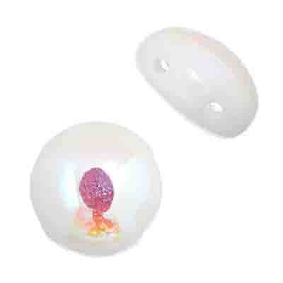 Czech Candy Beads 12mm 2 Holes Opaque