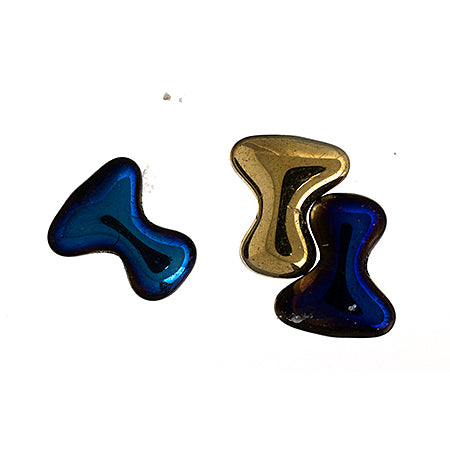 Czech Preciosa Tee Bead 2x8mm Crystal/California Gold