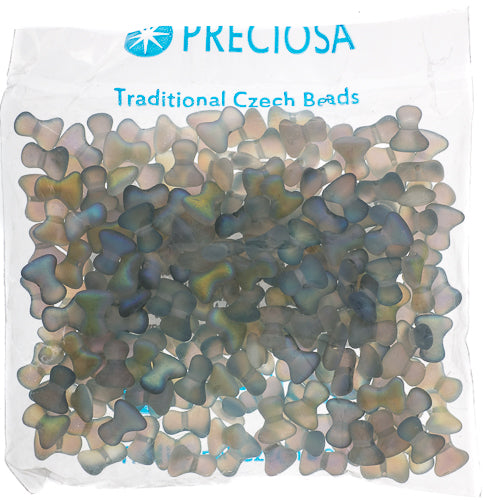Czech Preciosa Tee Bead 2x8mm Crystal/ Winter Rainbow 