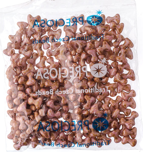 Czech Preciosa Tee Bead 2x8mm Alabaster/Picasso Shades