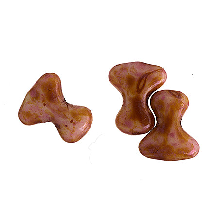 Czech Preciosa Tee Bead 2x8mm Alabaster/Picasso Shades