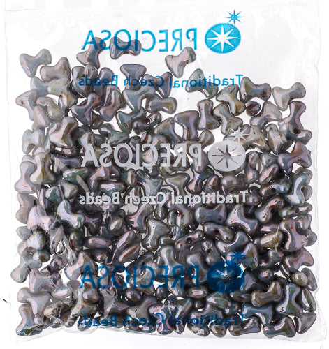 Czech Preciosa Tee Bead 2x8mm Alabaster/Picasso Shades