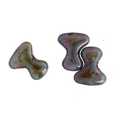 Czech Preciosa Tee Bead 2x8mm Alabaster/Picasso Shades