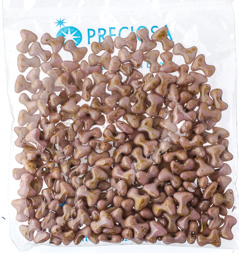 Czech Preciosa Tee Bead 2x8mm Alabaster/Picasso Shades