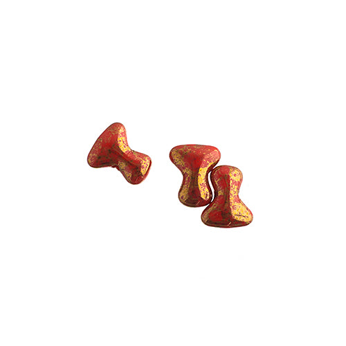 Czech Preciosa Tee Bead 2x8mm Terracotta Shades