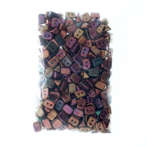 Czech Trios 6x4mm Approx 300pcs Metallic Shades