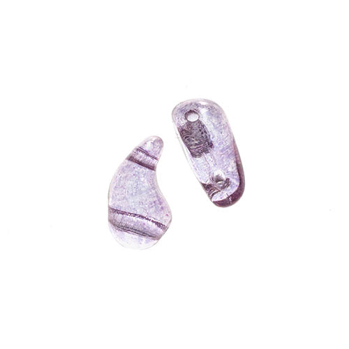 Czech Bead Zoli Duo Left 2-Hole 5x8mm Crystal Shades