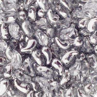 Czech Bead Zoli Duo Left 2-Hole 5x8mm Crystal Shades