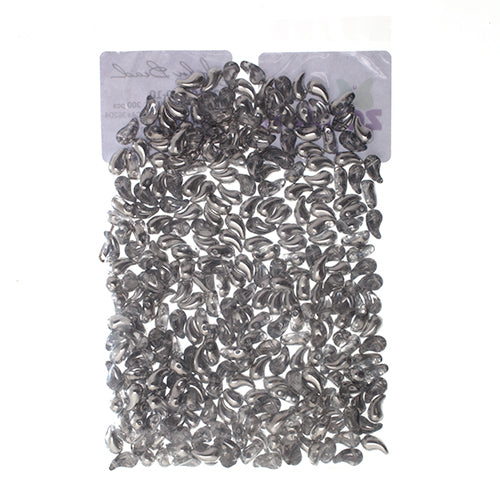 Czech Bead Zoli Duo Left 2-Hole 5x8mm Crystal Shades