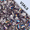 Czech Bead Zoli Duo Left 2-Hole 5x8mm 6.5g Vial Crystal Shades