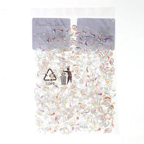 Czech Bead Zoli Duo Left 2-Hole 5x8mm Crystal Shades