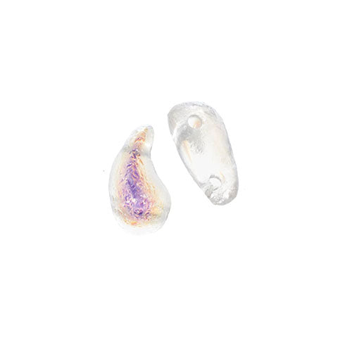 Czech Bead Zoli Duo Left 2-Hole 5x8mm Crystal Shades