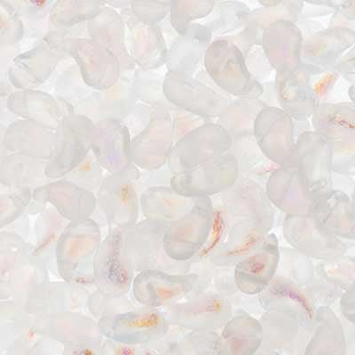 Czech Bead Zoli Duo Left 2-Hole 5x8mm Crystal Shades