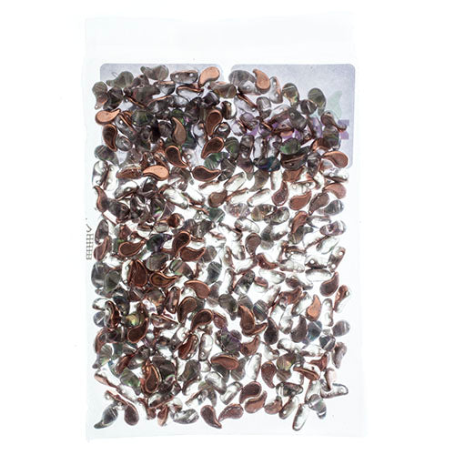 Czech Bead Zoli Duo Left 2-Hole 5x8mm Crystal Shades