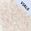 Czech Bead Zoli Duo Left 2-Hole 5x8mm 6.5g Vial Alabaster Luster Shades