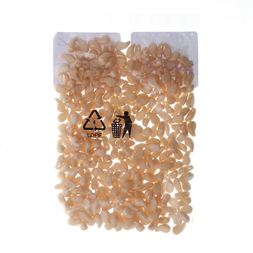 Czech Bead Zoli Duo Left 2-Hole 5x8mm Alabaster Luster Shades