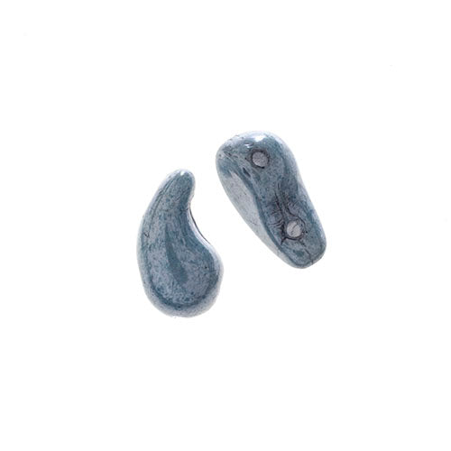 Czech Bead Zoli Duo Left 2-Hole 5x8mm Alabaster Luster Shades