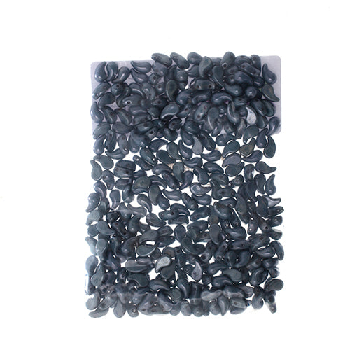 Czech Bead Zoli Duo Left 2-Hole 5x8mm Alabaster Luster Shades