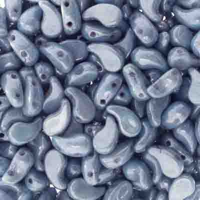 Czech Bead Zoli Duo Left 2-Hole 5x8mm Alabaster Luster Shades