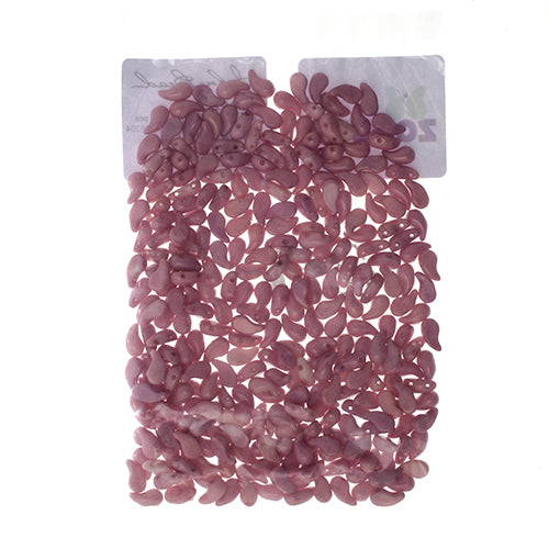 Czech Bead Zoli Duo Left 2-Hole 5x8mm Alabaster Luster Shades