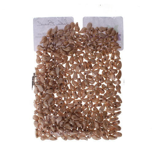 Czech Bead Zoli Duo Left 2-Hole 5x8mm Alabaster Luster Shades