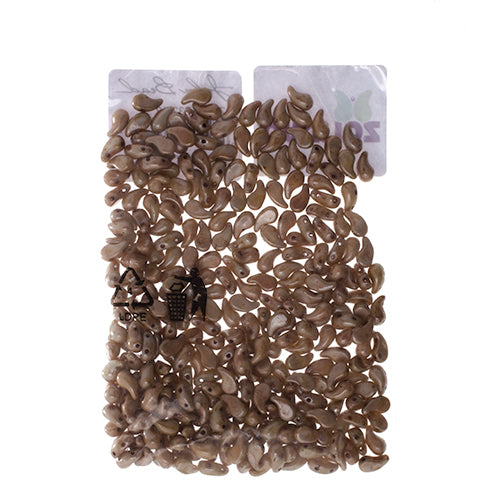 Czech Bead Zoli Duo Left 2-Hole 5x8mm Alabaster Luster Shades