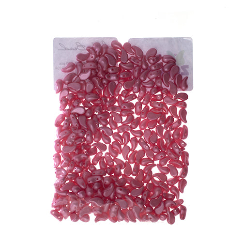 Czech Bead Zoli Duo Left 2-Hole 5x8mm Alabaster Pearl Shades