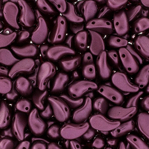 Czech Bead Zoli Duo Left 2-Hole 5x8mm 6.5g Vial Alabaster Pastel Shades