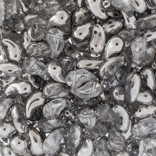 Czech Bead Zoli Duo Right 2-Hole 5x8mm Crystal Shades