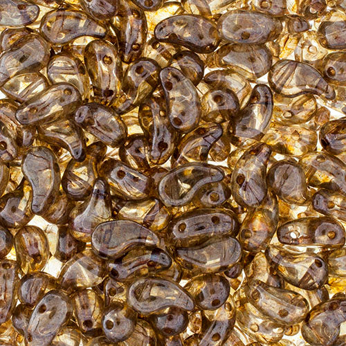 Czech Bead Zoli Duo Right 2-Hole 5x8mm 6.5g Vial Crystal Luster Shades