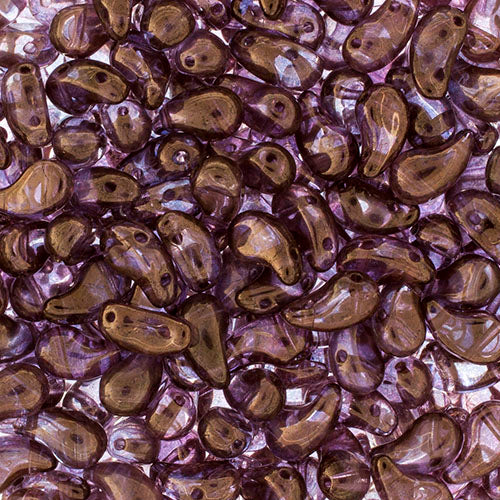 Czech Bead Zoli Duo Right 2-Hole 5x8mm 6.5g Vial Crystal Luster Shades