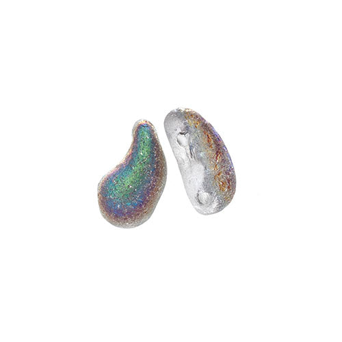 Czech Bead Zoli Duo Right 2-Hole 5x8mm Crystal Shades