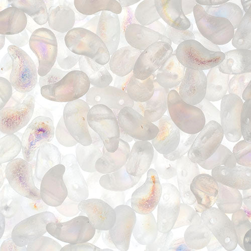 Czech Bead Zoli Duo Right 2-Hole 5x8mm Crystal Shades