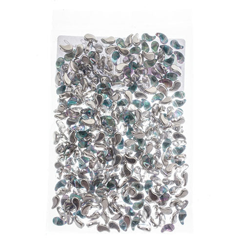 Czech Bead Zoli Duo Right 2-Hole 5x8mm Crystal Shades