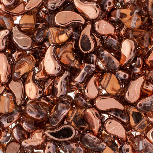 Czech Bead Zoli Duo Right 2-Hole 5x8mm Crystal Shades