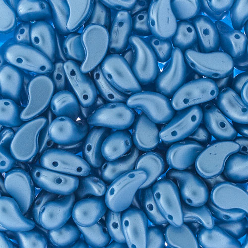 Czech Bead Zoli Duo Right 2-Hole 5x8mm Alabaster Pearl Shades