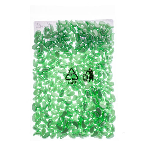 Czech Bead Zoli Duo Right 2-Hole 5x8mm Alabaster Pearl Shades