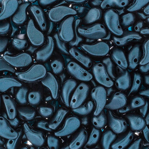 Czech Bead Zoli Duo Right 2-Hole 5x8mm Alabaster Pearl Shades