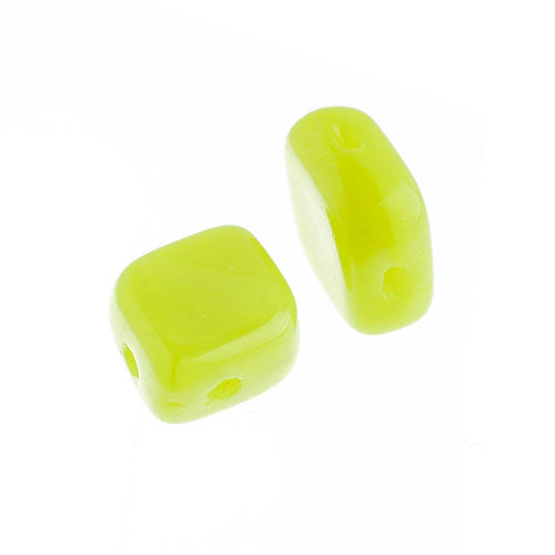 Czech Bead Rhombus 2-Hole 10x8mm Opaque Shades