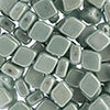 Czech Bead Rhombus 2-Hole 10x8mm Chalk White Shades