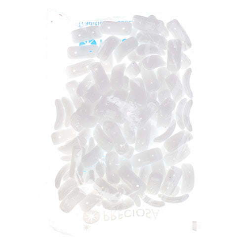 Czech Bow Bead 2-Hole 3.5x15.5mm Opaque Alabaster Shades