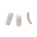 Czech Bow Bead 2-Hole 3.5x15.5mm Opaque Alabaster Shades