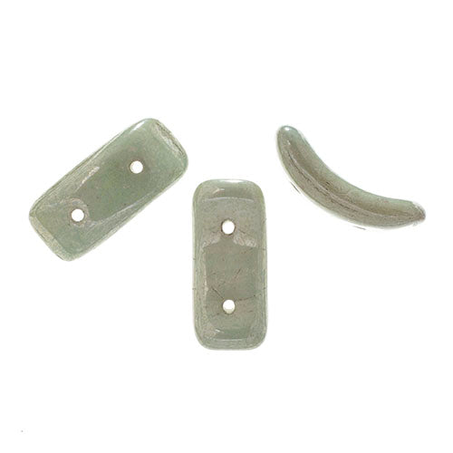 Czech Bow Bead 2-Hole 3.5x15.5mm Opaque Alabaster Shades