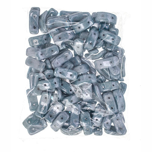 Czech Bow Bead 2-Hole 3.5x15.5mm Opaque Alabaster Shades