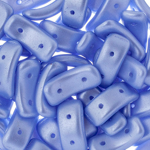 Czech Bow Bead 2-Hole 3.5x15.5mm Opaque Alabaster Shades