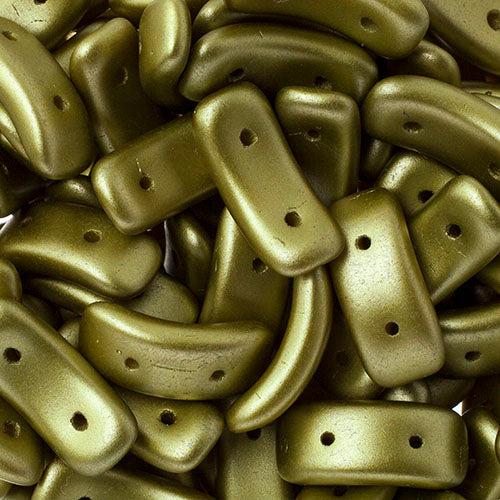 Czech Bow Bead 2-Hole 3.5x15.5mm Opaque Alabaster Shades