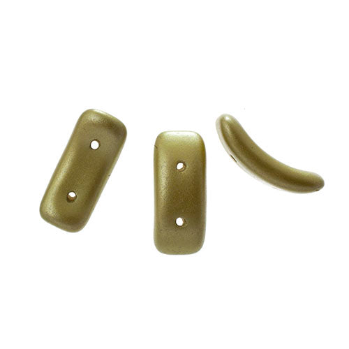 Czech Bow Bead 2-Hole 3.5x15.5mm Opaque Alabaster Shades