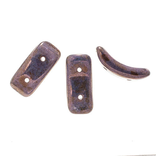 Czech Bow Bead 2-Hole 3.5x15.5mm Opaque Alabaster Shades