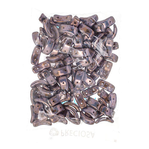 Czech Bow Bead 2-Hole 3.5x15.5mm Opaque Alabaster Shades